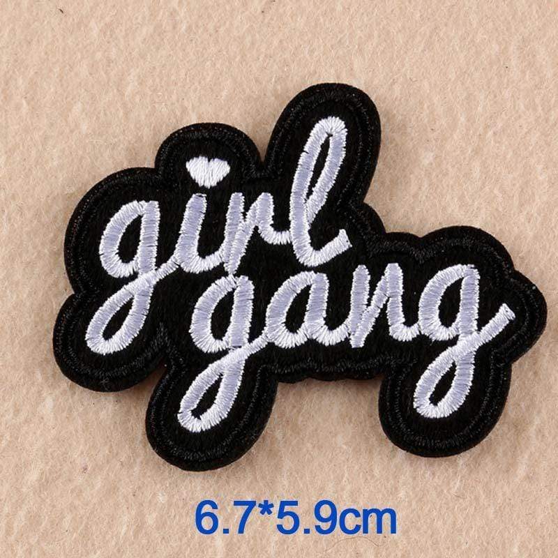 Girl Gang Patch Iron On Patch Sew On Patch Embroidered Badge Embroidery Motif Applique