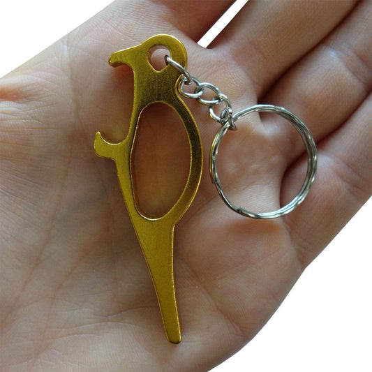 Gold Bird Key Ring Chain Fob Beer Bottle Opener Keyring Keychain Bag Charm Toy