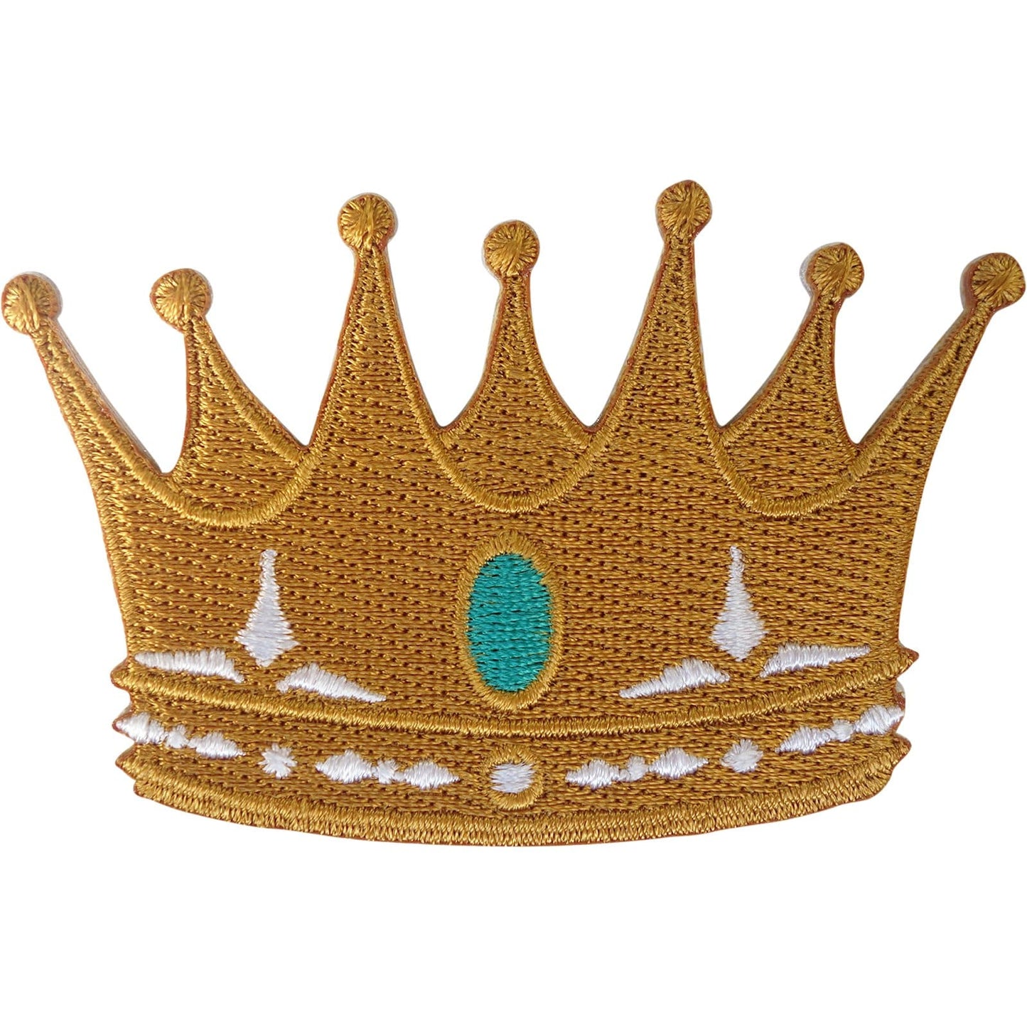 Gold Crown Patch Iron Sew On Clothes Bag Embroidered Badge Embroidery Applique
