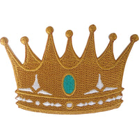 Gold Crown Patch Iron Sew On Clothes Bag Embroidered Badge Embroidery Applique