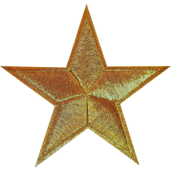 Gold Star Iron On Patch Sew On Badge Bag Clothes Crafts Embroidered Applique