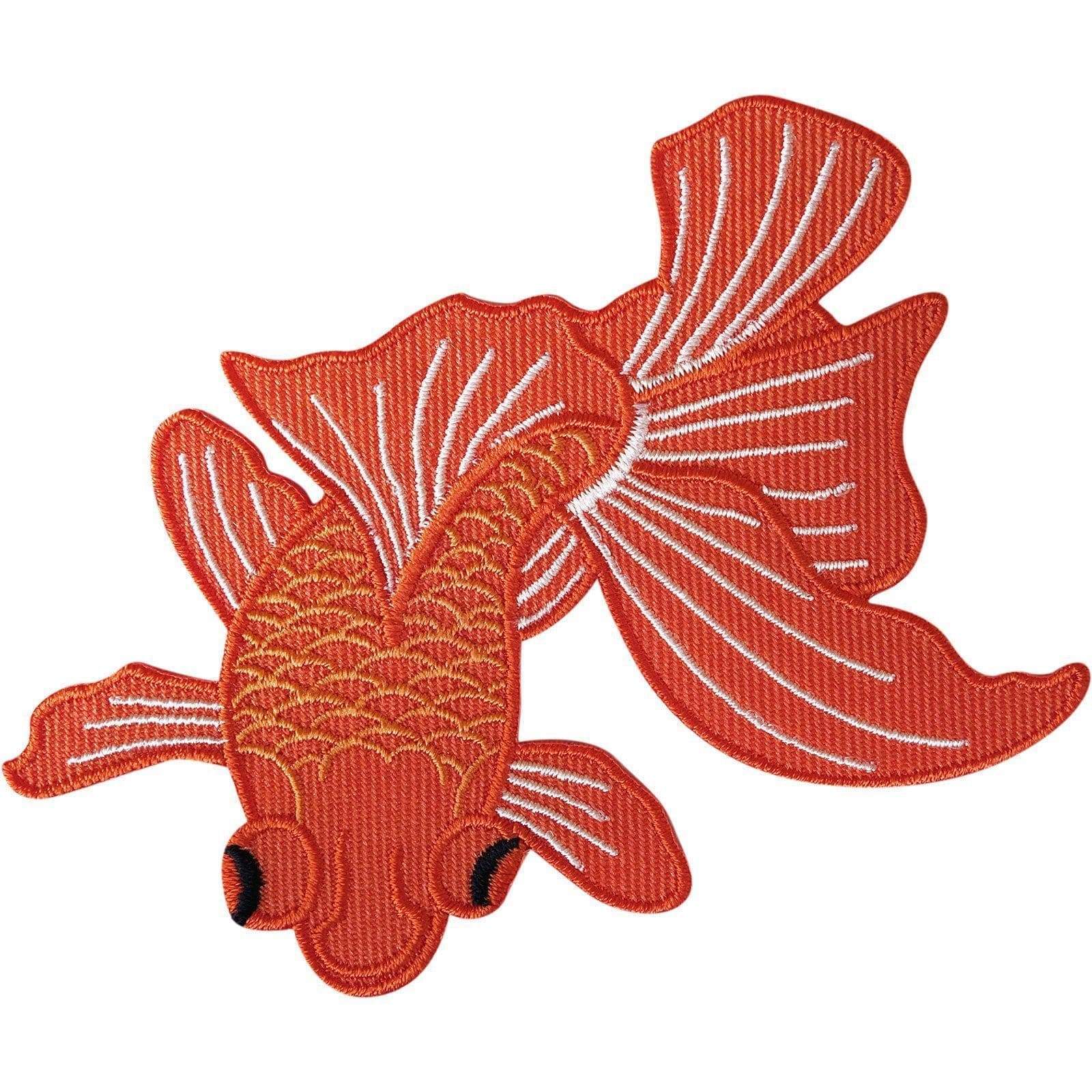 Goldfish Patch Iron On Sew On Embroidered Badge Embroidery Applique Big Eye Fish