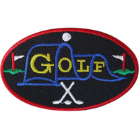 Golf Patch Iron Sew On Clothes Embroidered Badge Clubs Balls Embroidery Applique