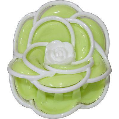 Green Flower Hair Claw Clip Comb Clamp Clasp Grip Girls Womens Kids Accessories Green Flower Hair Claw Clip Comb Clamp Clasp Grip Girls Womens Kids Accessories