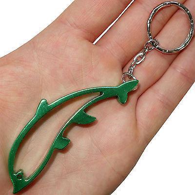 Green Metal Dolphin Key Ring Chain Fob Beer Bottle Opener Keyring Keychain Toy