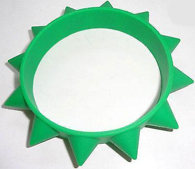 Green Rubber Silicone Spiked Punk Bracelet Wristband Bangle Mens Womens Ladies Green Rubber Silicone Spiked Punk Bracelet Wristband Bangle Mens Womens Ladies