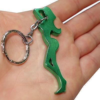 Green Sexy Woman Key Ring Chain Fob Bottle Opener Keyring Keychain Party Bag Toy Green Sexy Woman Key Ring Chain Fob Bottle Opener Keyring Keychain Party Bag Toy