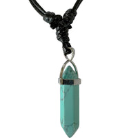 Green Turquoise Howlite Crystal Necklace Pendant Womens Mens Boy Girls Jewellery
