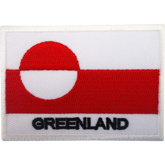 Greenland Flag Patch Iron On Sew On Badge Embroidered Applique Embroidery Motif