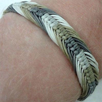 Grey Olive Cream Bracelet Wristband Bangle Mens Ladies Boy Girl Surfer Jewellery