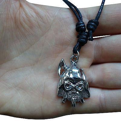 Grim Reaper Skull Biker Pendant Chain Necklace Mens Womens Jewellery Silver Tone