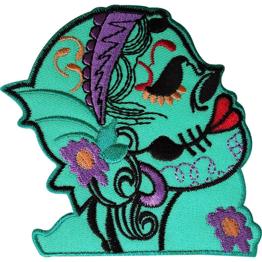 Gypsy Patch Embroidered Iron On / Sew On Flower Tattoo Badge Embroidery Applique