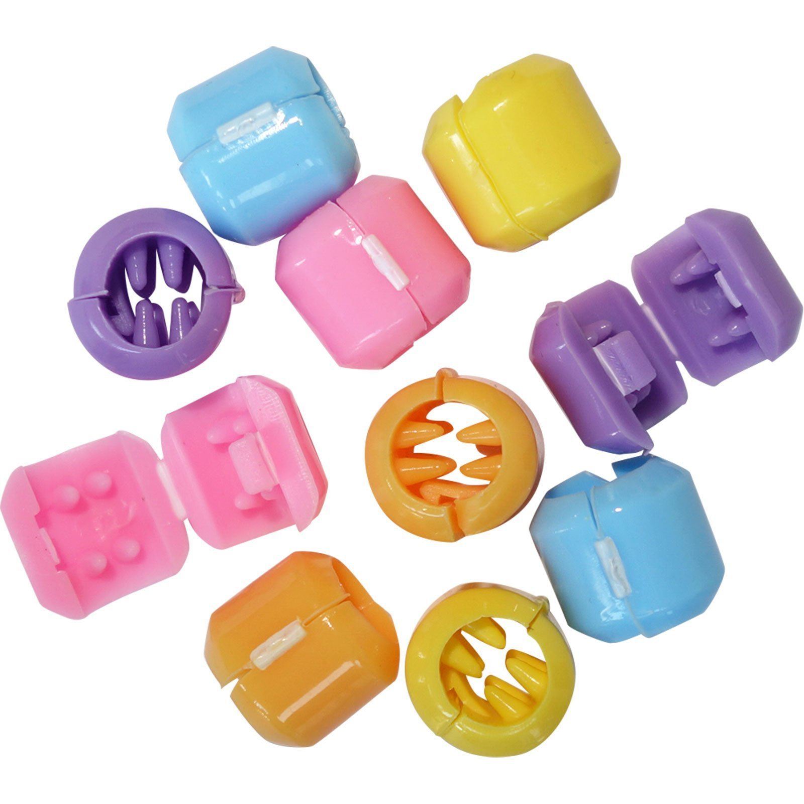 Hair Beads Ponytail Braiding Pony Tail Plait Braid Bead Clips Clamps Grips Girls