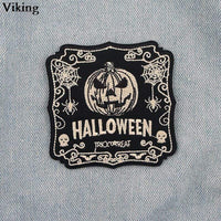 Halloween Patch Pumpkin Iron On Patch Sew On Patch Trick Or Treat Embroidered Badge Embroidery Applique