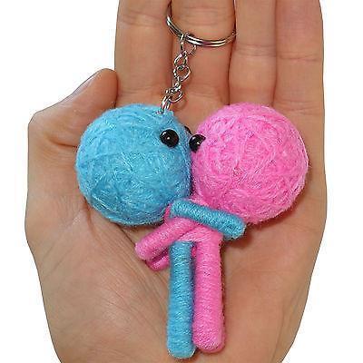 Handmade Valentines Day Love Couple Voodoo Doll Keyring Keychain Romantic Gift
