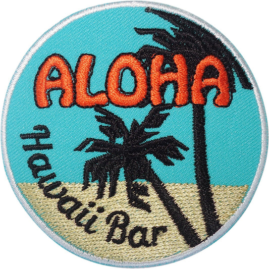 Hawaii Bar Patch Iron Sew On Clothes Palm Trees Hawaiian Beach Embroidered Badge