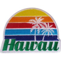 Hawaii Patch Iron On Sew On T Shirt Skirt Palm Trees Hawaiian Embroidered Badge