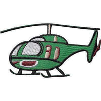 Helicopter Embroidered Iron / Sew On Patch Kids Crafts Jacket Embroidery Badge
