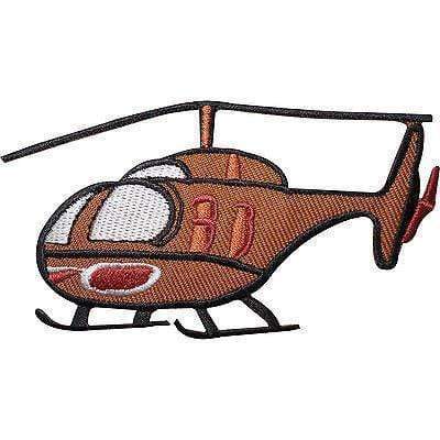 Helicopter Embroidered Iron / Sew On Patch Kids Crafts T Shirt Embroidery Badge
