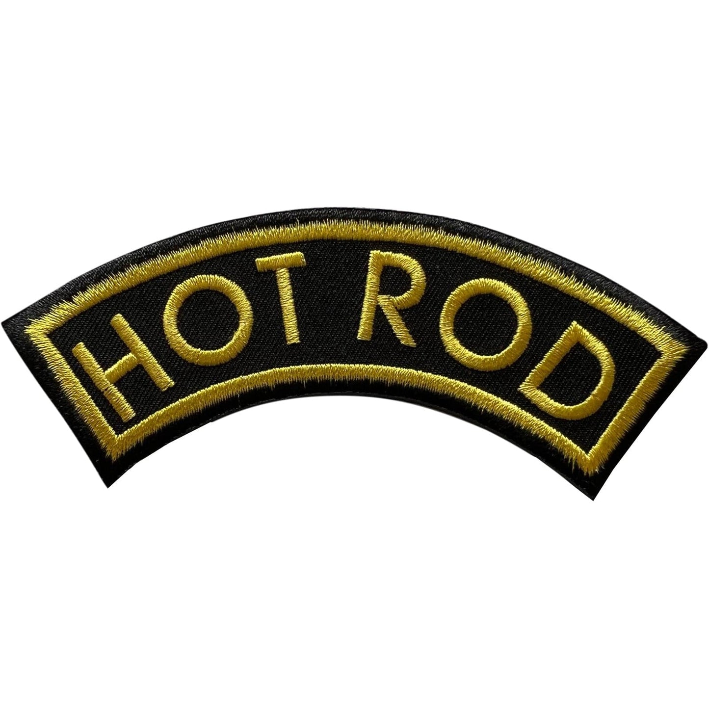 HOT ROD Patch Iron Sew On Clothes Bag Hat Denim Fabric Embroidery Badge Applique