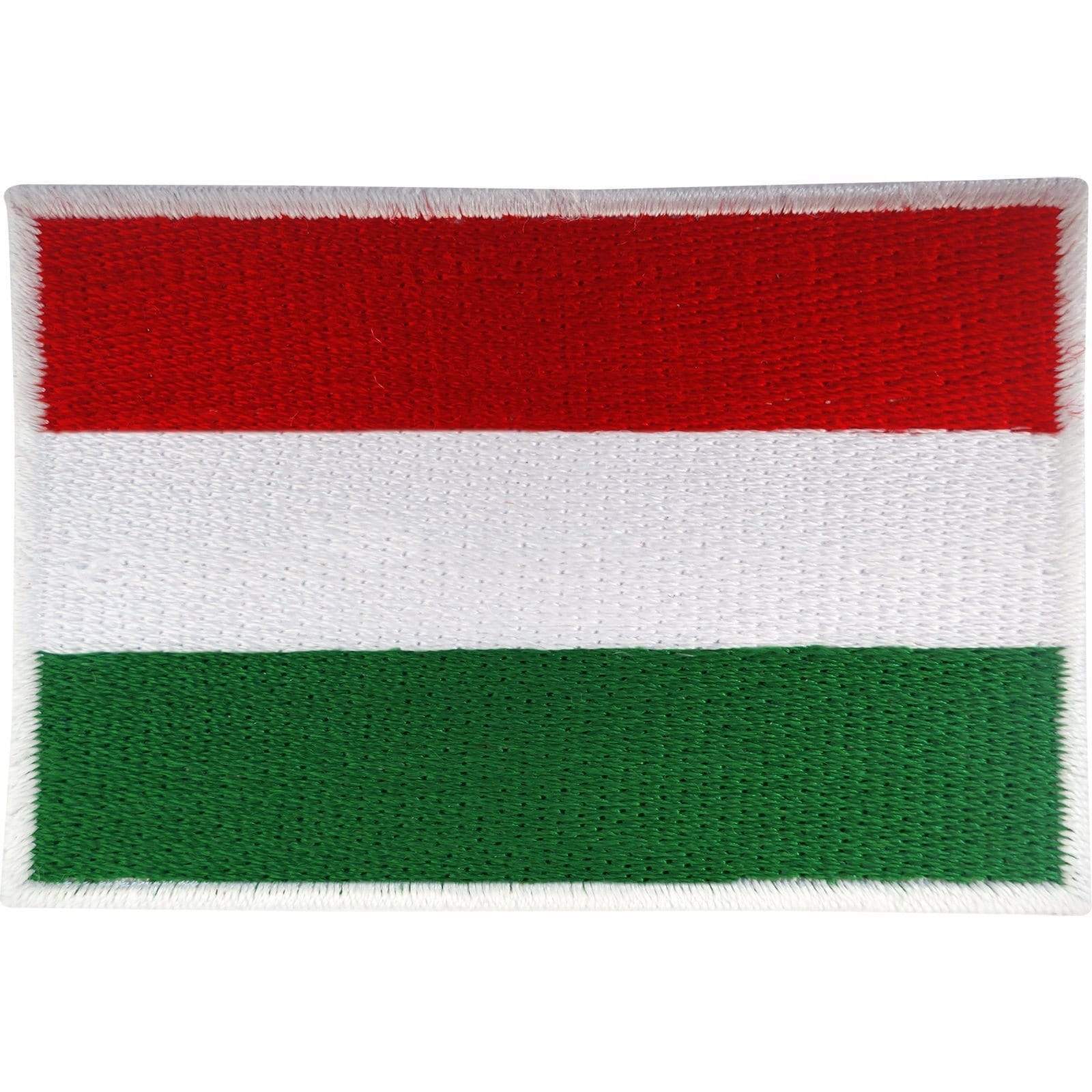 Hungary Flag Patch Iron On Badge / Sew On Hungarian Flag Embroidered Applique