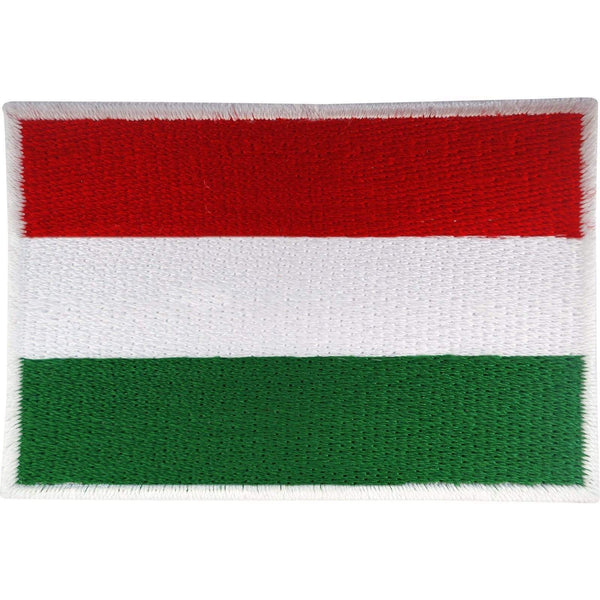 Hungary Flag Patch Iron On Badge / Sew On Hungarian Flag Embroidered Applique