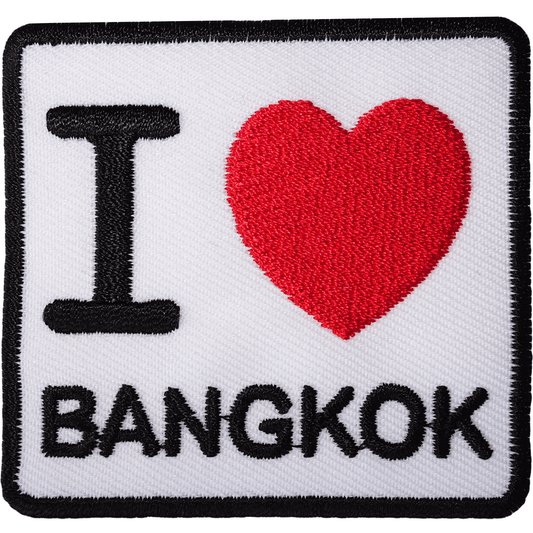 I Love Bangkok Patch Iron Sew On Cloth Red Heart Thailand Thai Embroidered Badge