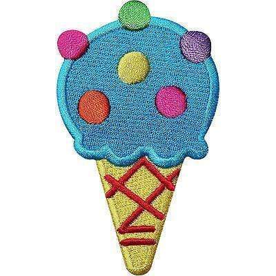 Ice Cream Cone Embroidered Iron / Sew On Patch Bag Shirt Jeans Jacket Cap Badge