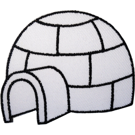 Igloo Patch Iron Sew On Clothes Inuit Snow Hut House Applique Embroidered Badge