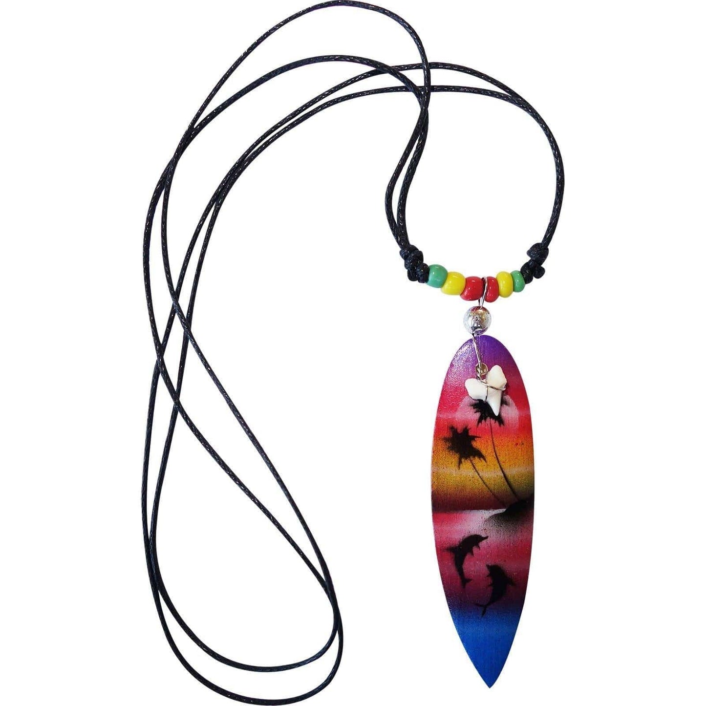 Shark Tooth Necklace Dolphin Pendant Chain Womens Girls Beach Sea Surf Jewellery