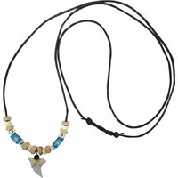 Shark Tooth Necklace Pendant Cord Chain Mens Ladies Boys Girls Womens Jewellery