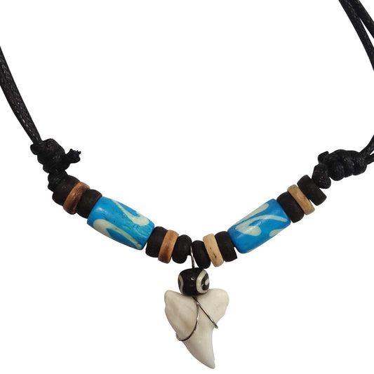 Shark Tooth Pendant Chain Surf Necklace Choker Mens Womens Girls Boys Jewellery