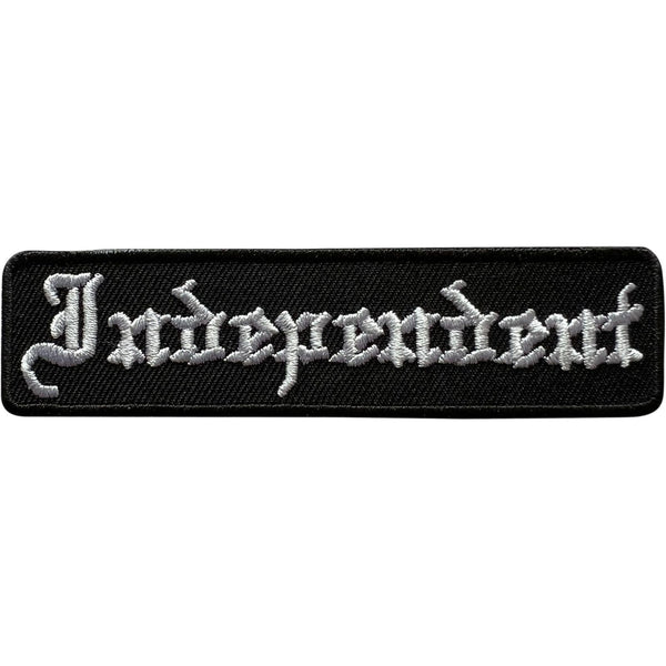 Independent Patch Iron Sew On Black Embroidered Badge Motorcycle Motorbike