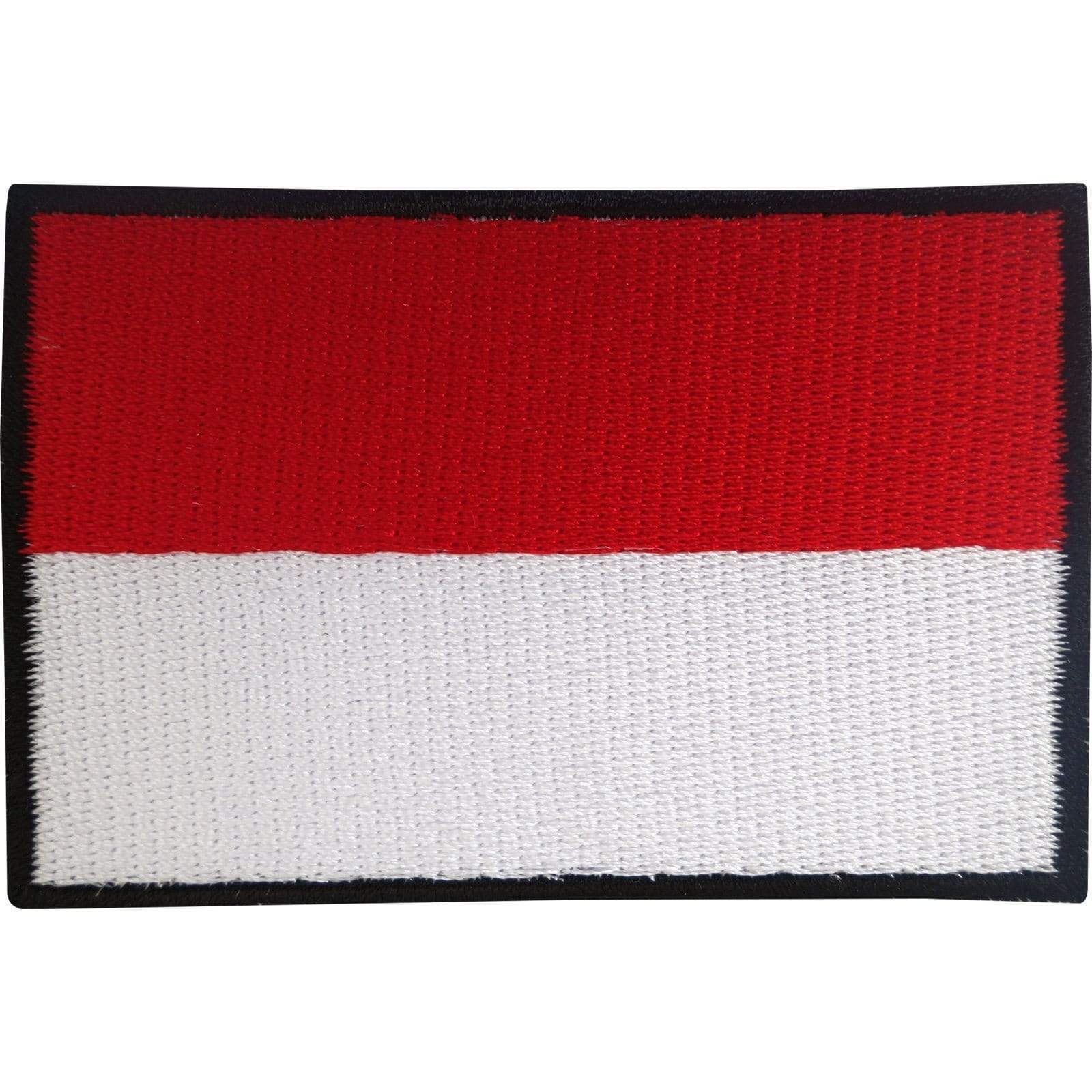 Indonesia Flag Patch Iron On Badge / Sew On Indonesian Flag Embroidered Applique