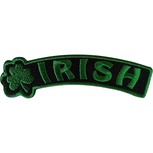 Irish Patch Iron On Sew On Clothes Bag Embroidered Badge Ireland Clover Shamrock