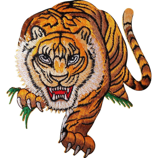 Iron On Embroidered Tiger Patch /Sew On T Shirt Motorbike Bag Biker Jacket Badge