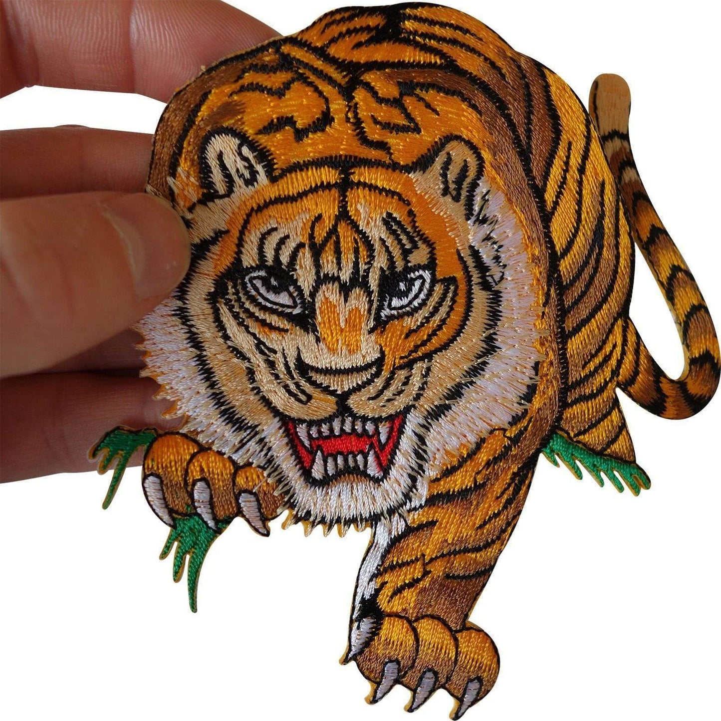 Iron On Embroidered Tiger Patch /Sew On T Shirt Motorbike Bag Biker Jacket Badge