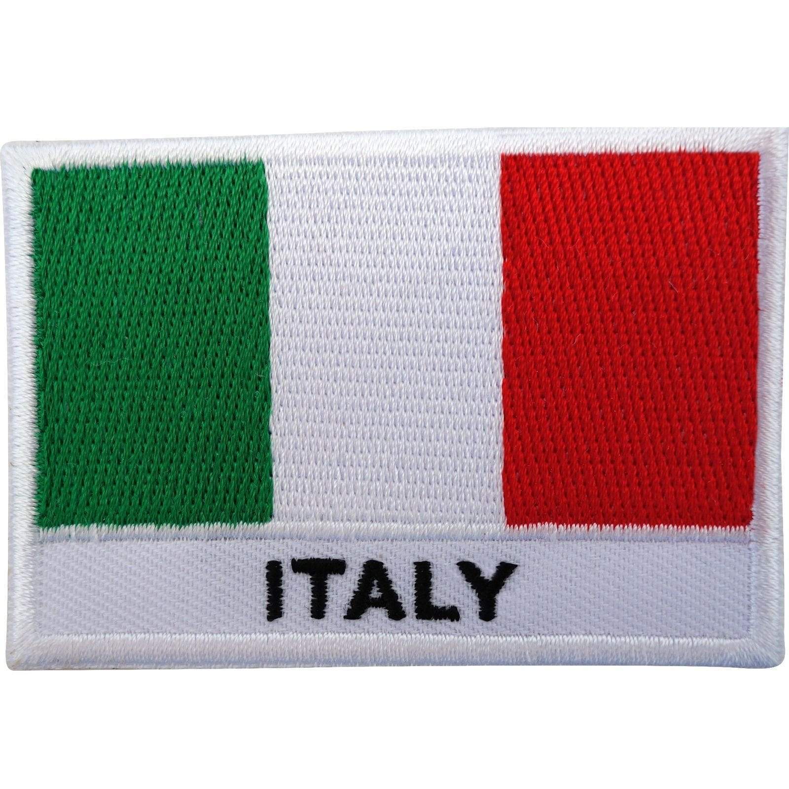 Italy Flag Patch Iron Sew On Embroidered Italian Shirt Badge Embroidery Applique