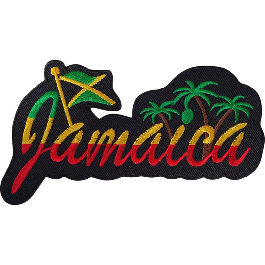 Jamaica Patch Iron Sew On T Shirt Bag Jacket Embroidered Badge Flag Rasta Reggae