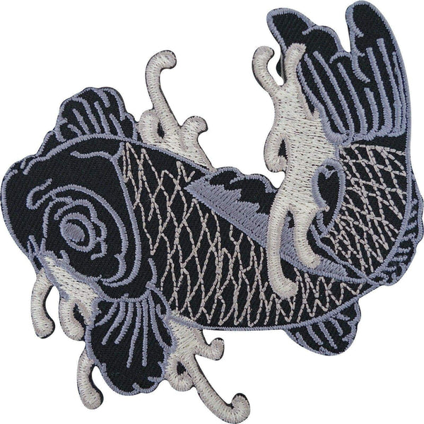 Japanese Koi Carp Fish Embroidered Iron / Sew On Patch Embroidery Applique Badge