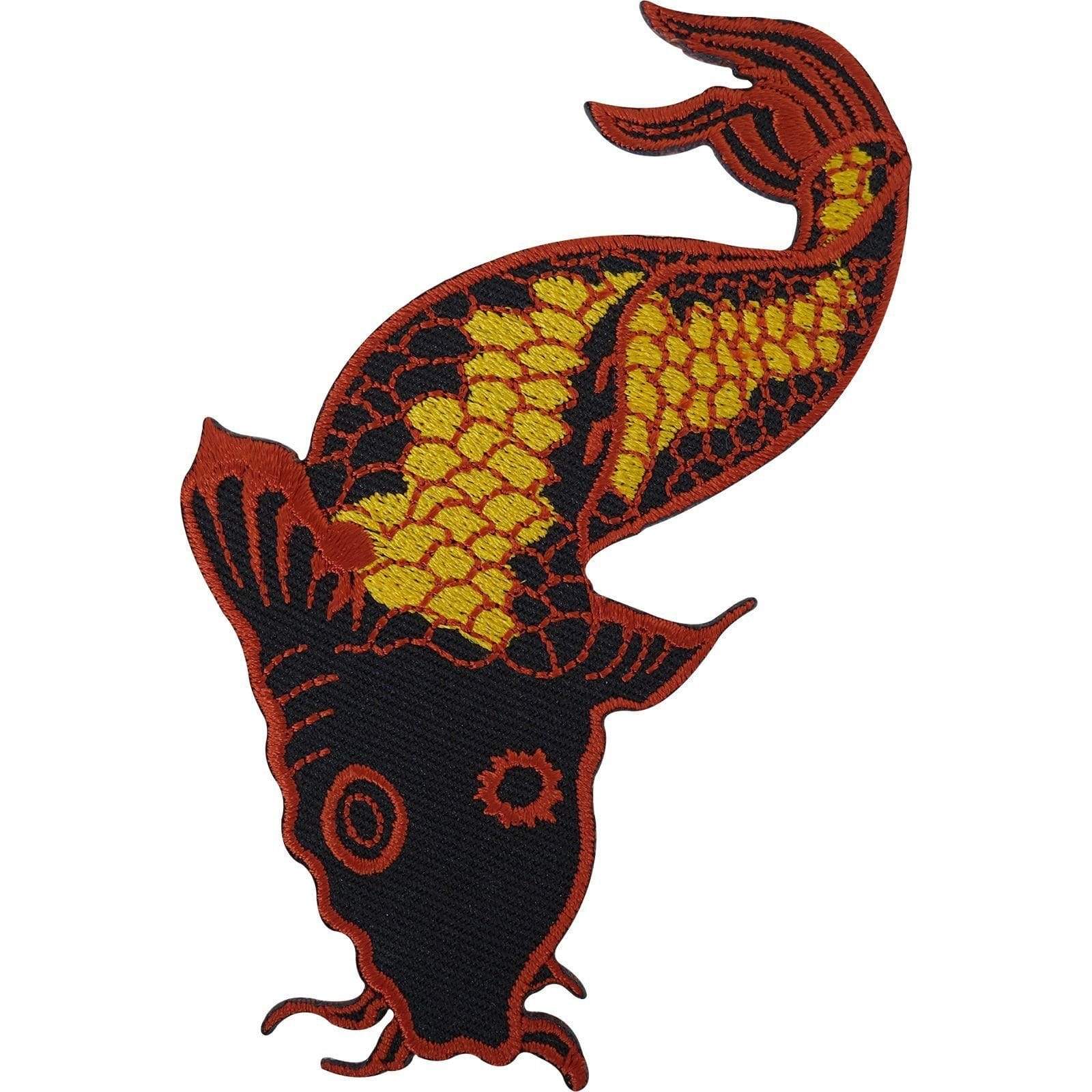 Japanese Koi Carp Fish Embroidered Iron / Sew On Patch T Shirt Jacket Hat Badge