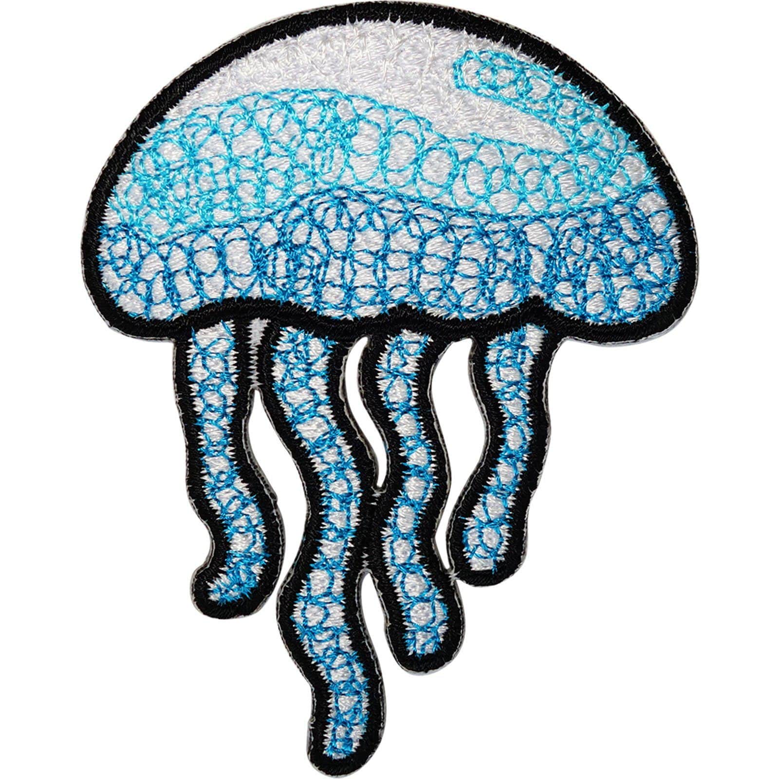 Jellyfish Patch Iron On Sew On Jelly Fish Embroidered Badge Embroidery Applique