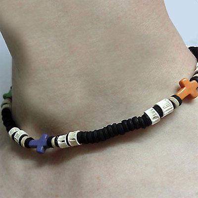 Jesus Cross Wood Beads Necklace Chain Choker for Men Women Boys Girls Jewellery