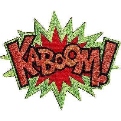 KABOOM Letter Patches Large Iron on Patch or Sewing on Patch Letter Patches  KA Boom Green Orange Red Patch Embellishments Embroidery Fonts 