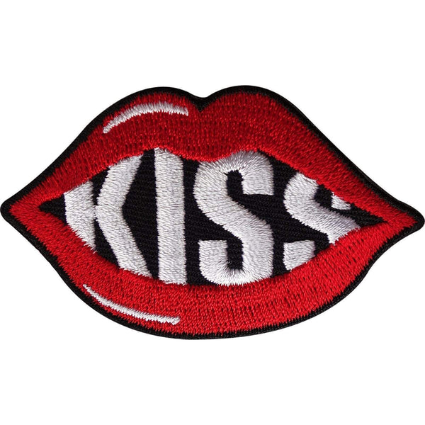 Kiss Patch Iron Sew On Jacket Jeans Motorcycle Embroidered Badge Lips Embroidery