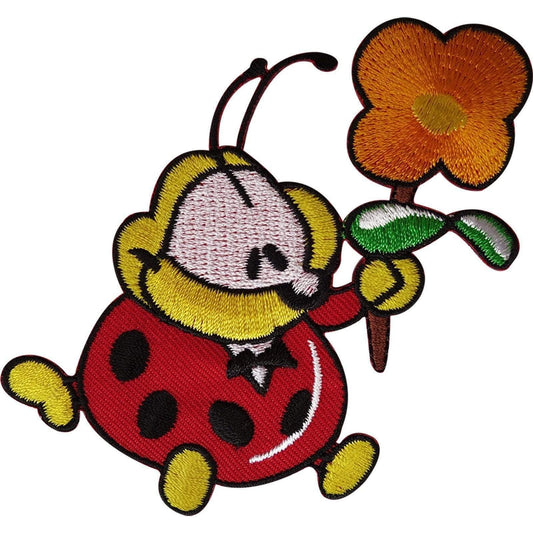 Ladybird Patch Embroidered Badge Embroidery Ladybug Insect Flower Iron On Sew On