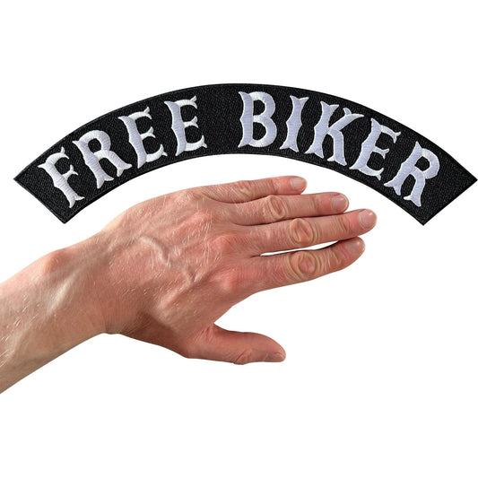 Large Free Biker Patch Iron On Sew On Motorcycle Jacket Motorbike Vest Big Badge