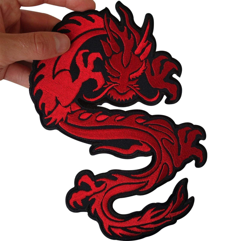 Large embroidered dragon patch black white, large iron on patches 126708 in  online supermarket