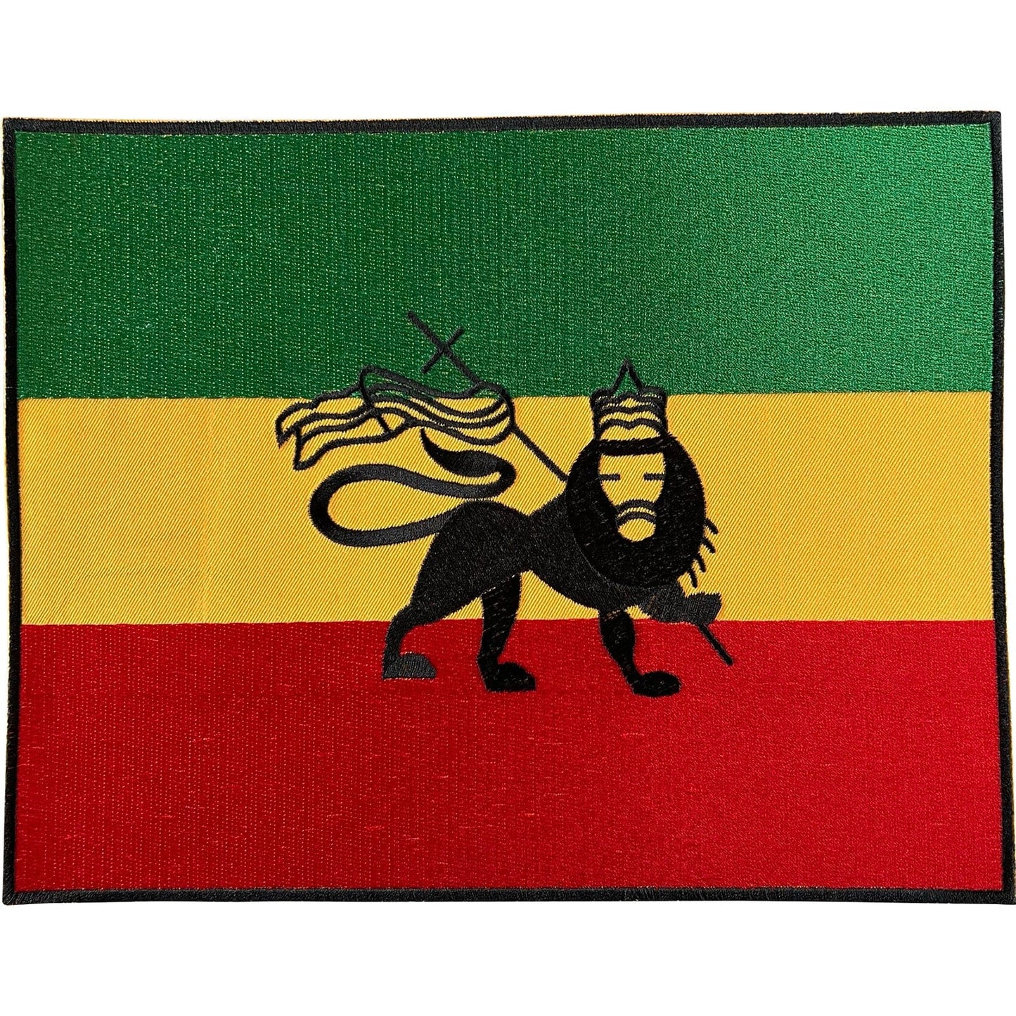 Large Lion Of Judah Flag Patch Iron Sew On Big Rasta African Embroidered Badge