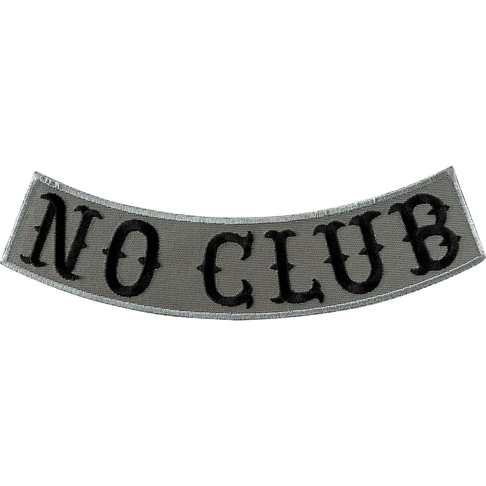 Large No Club Patch Iron On Sew On T Shirt Motorbike Motorcycle Jacket Big Badge